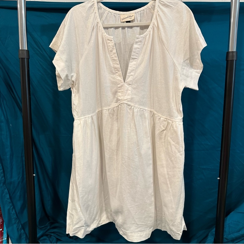Cream Short Sleeve Dress